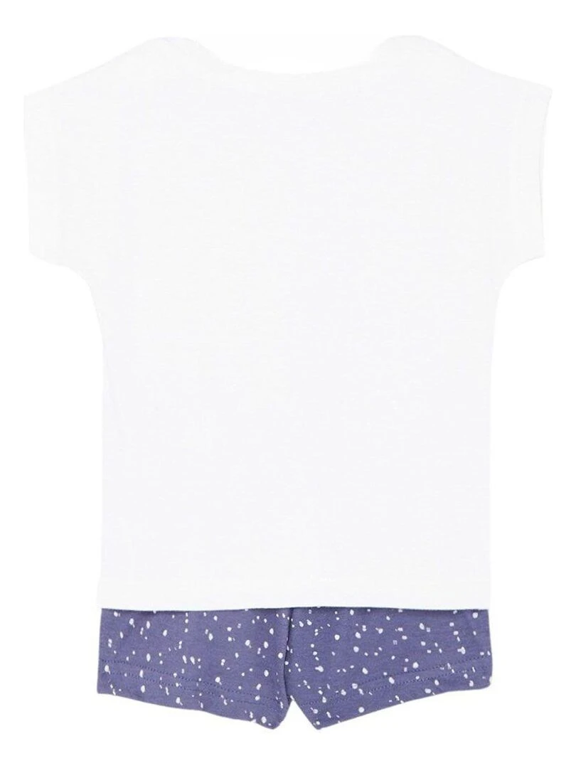 Disney Ensemble T shirt short fille Imprimé La Reine Des Neiges Bleu marine