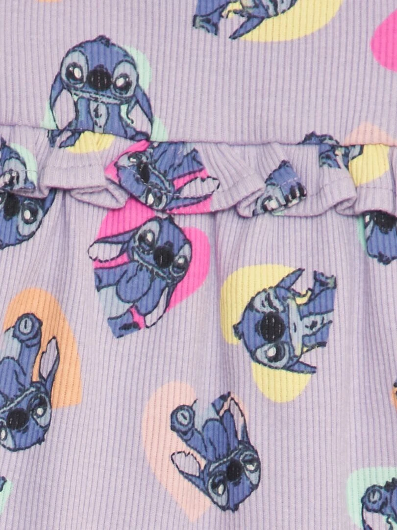 Robe côtelé 'Disney' à fines bretelles 'Stitch' Violet 'Stitch'