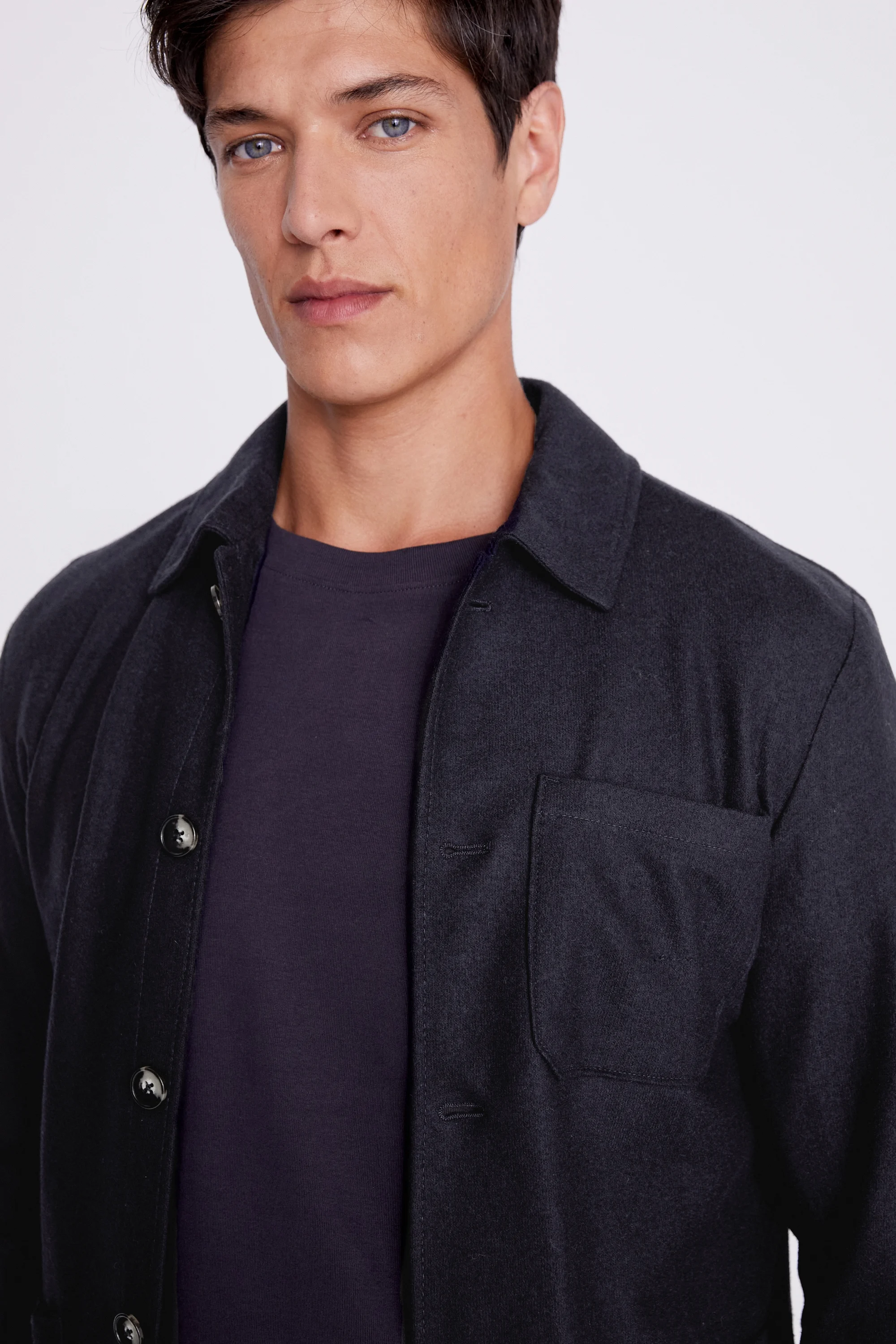 Tailored Fit Blue Check Stretch Jacket   Buy Online at Moss
