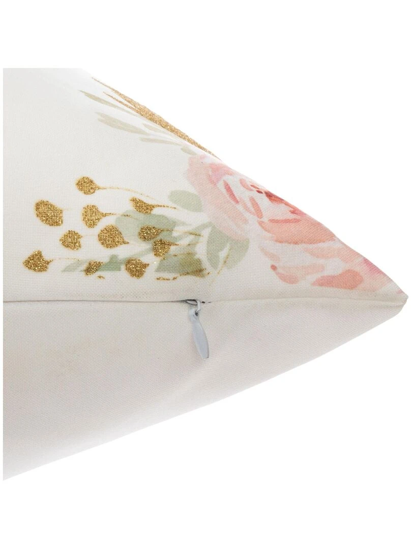 Coussin licorne à pompons   Blanc