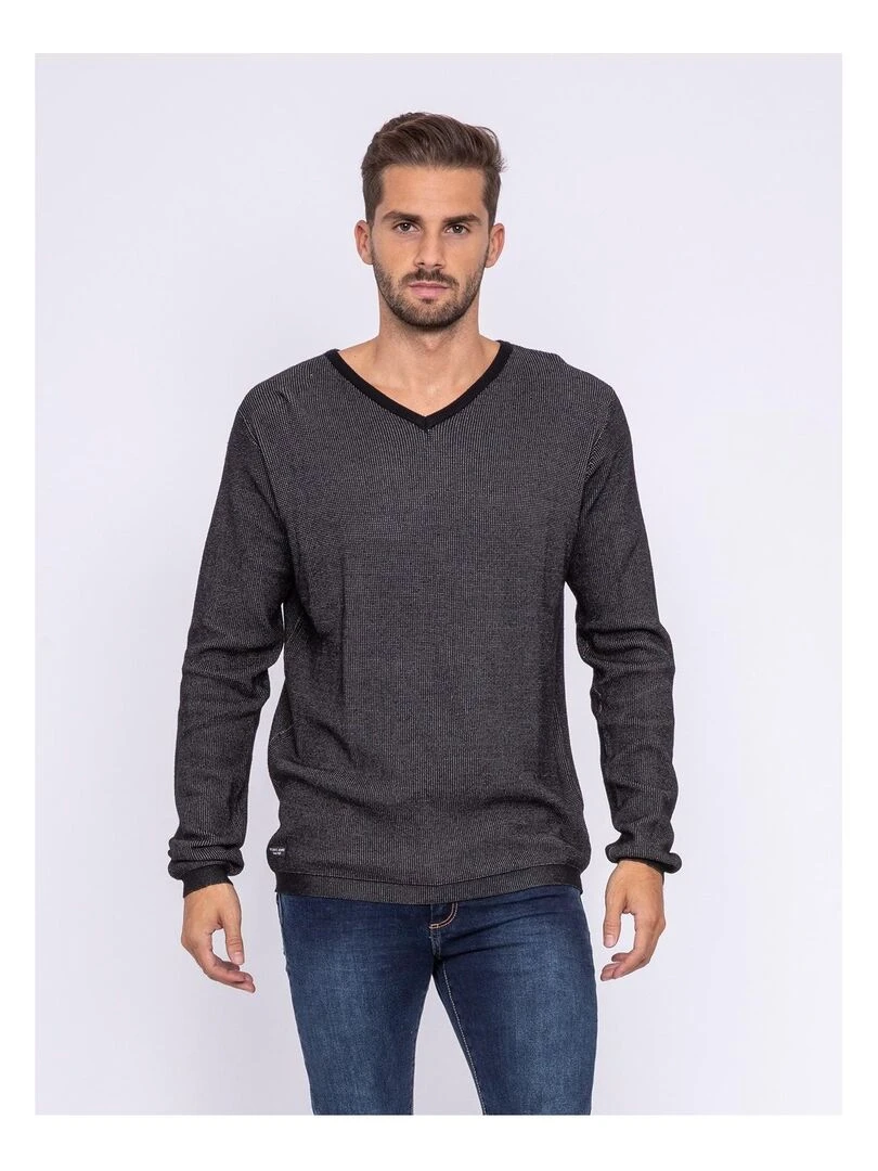 Pull col V LECHEDEK Gris