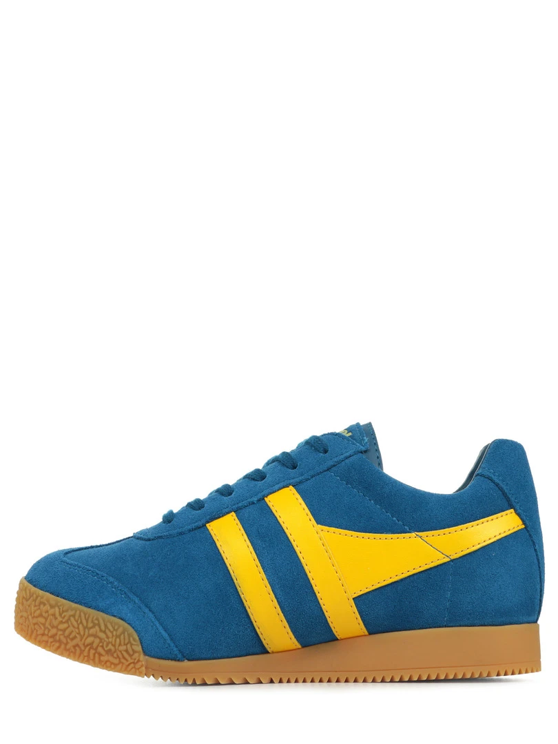 Baskets Gola Harrier Suede   Bleu Jaune
