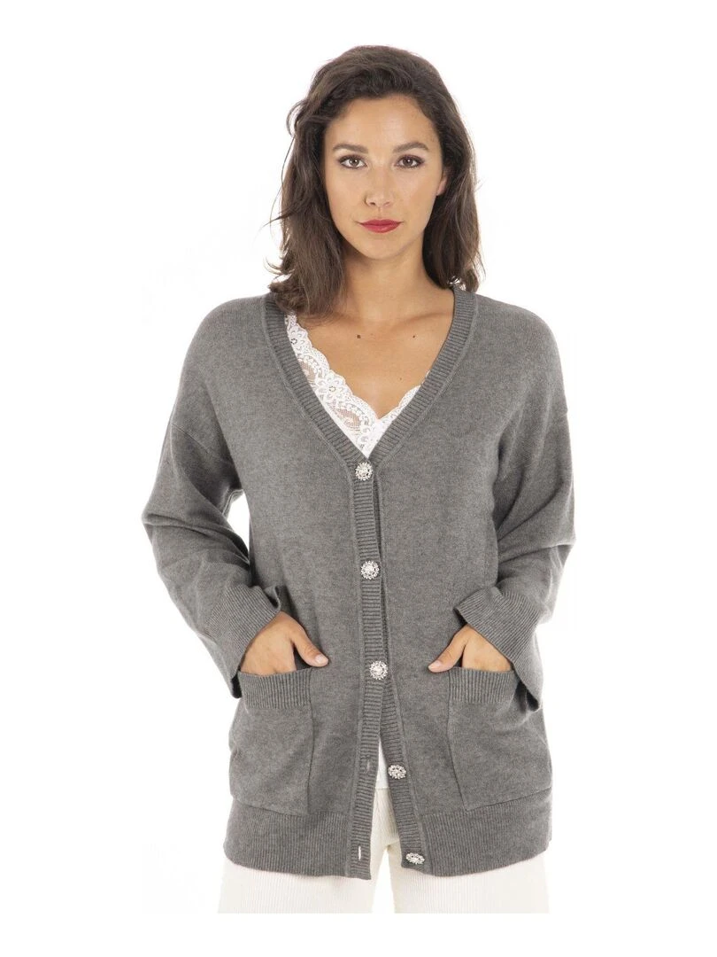 Gilet PAOLA Gérard Pasquier Gris