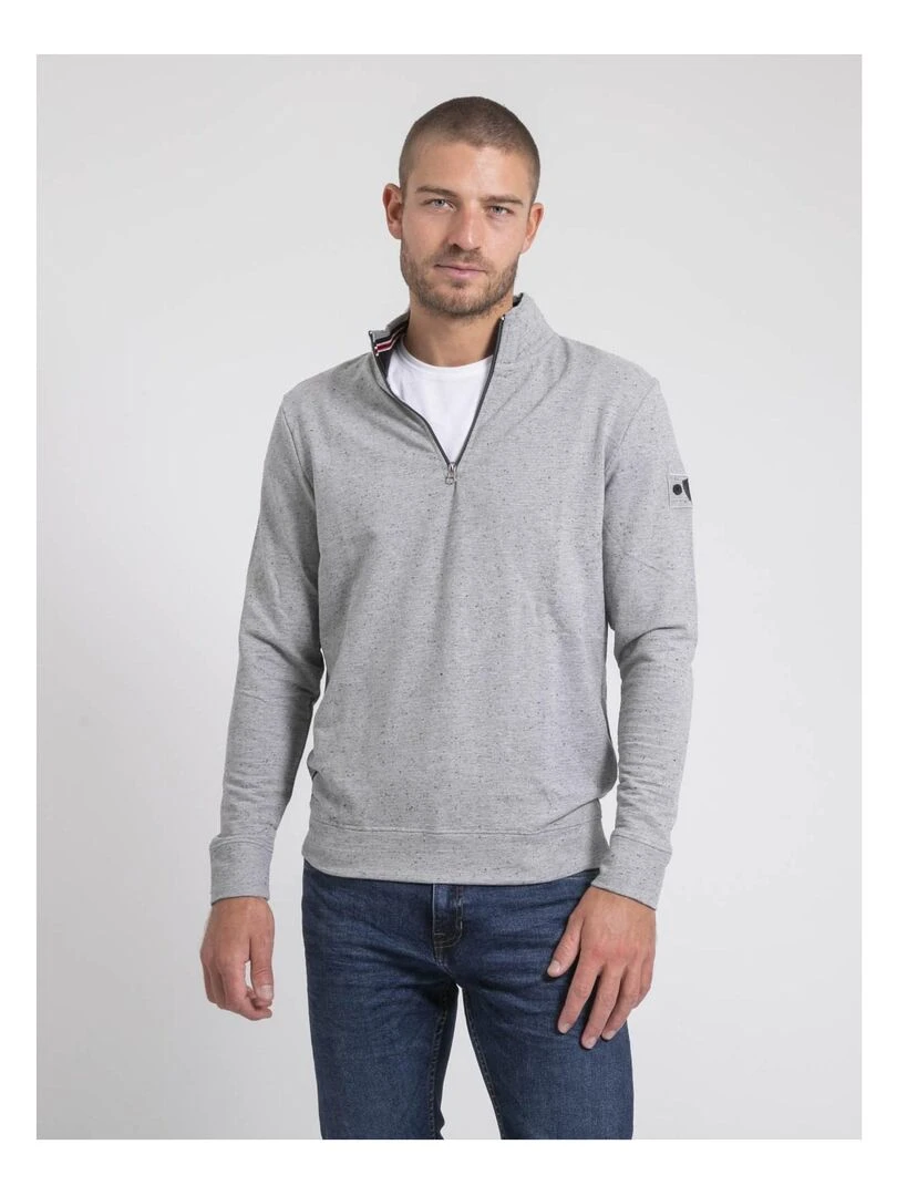 Sweat col montant zippé WALONIS Gris