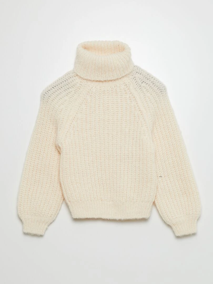 Pull en maille grosse jauge Blanc