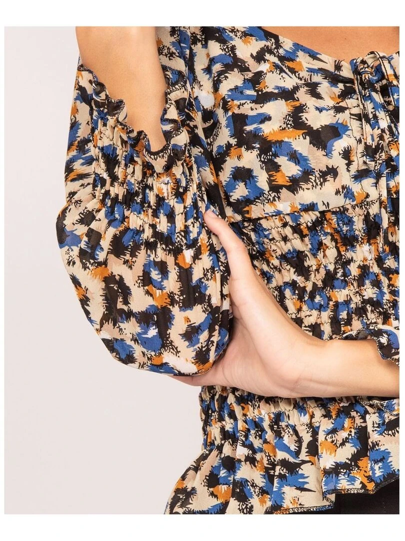 Blouse motifs FRONKA   Beige