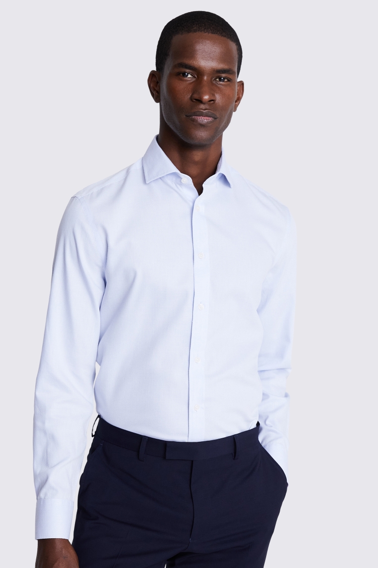 Tailored Fit White Royal Oxford Non-Iron Shirt   Buy Online at Moss