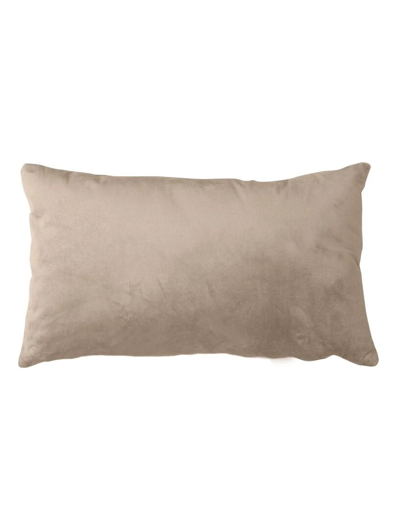 Coussin déhoussable en velours uni Beige