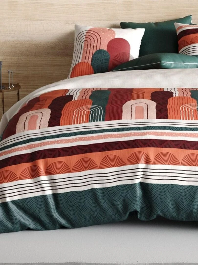 Housse de couette  Galio + taie(s) coton 57 fils   Rouge