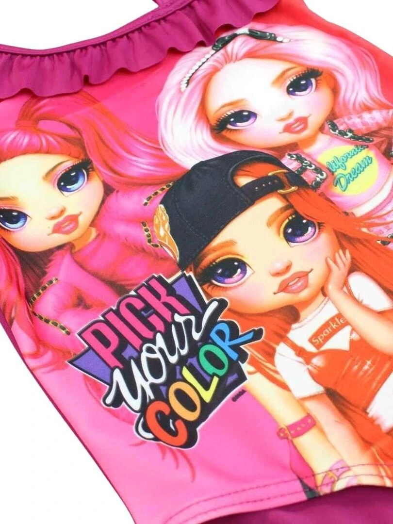 Rainbow High   Maillot De Bain fille imprimé Rainbow High   Rose fushia