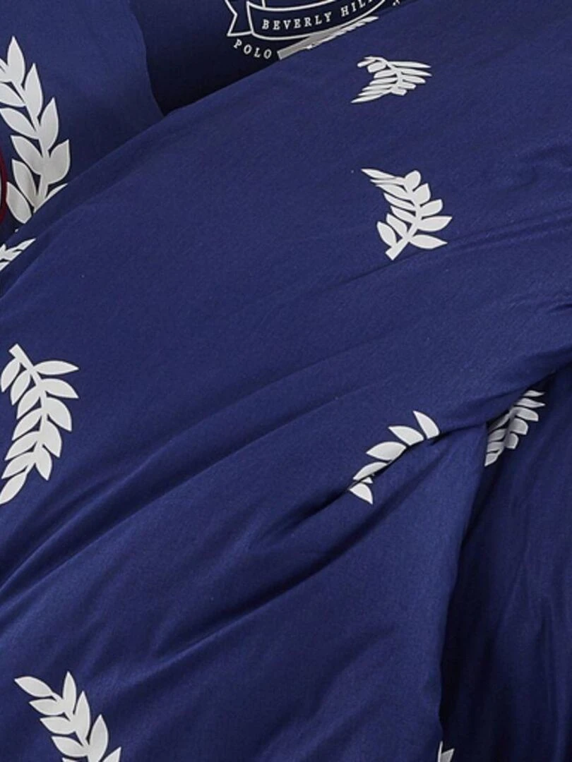 Housse de couette 220x240 + 2 taies d'oreiller 60x60 cm Coton Bhpc 040 Dark Blue Bleu