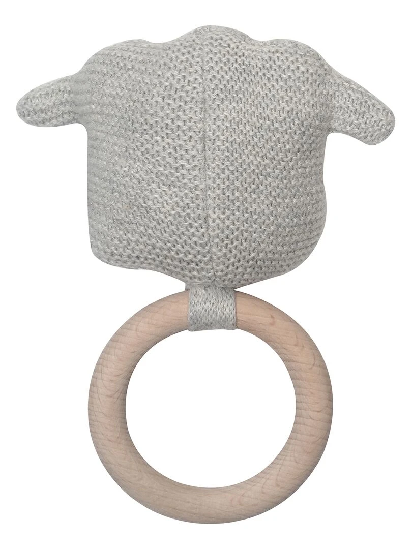 Jouet à saisir en crochet mouton   Gris foncé