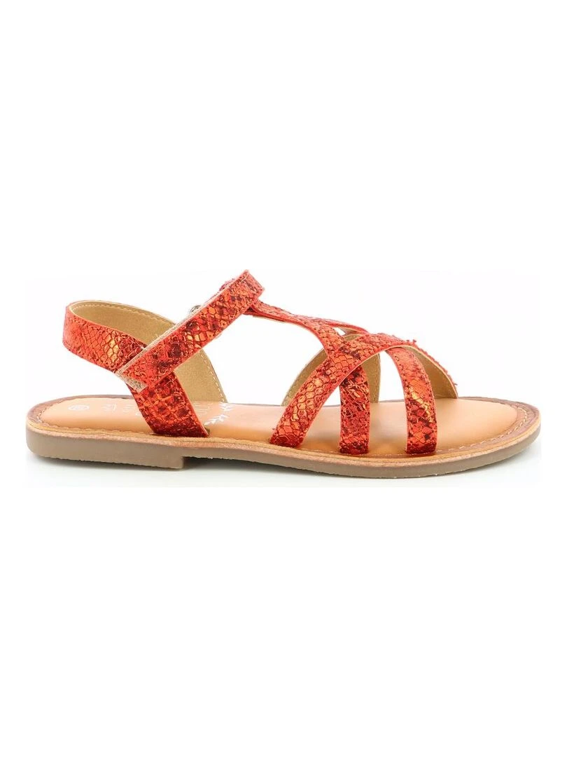 Sandales Cuir Canissa Orange