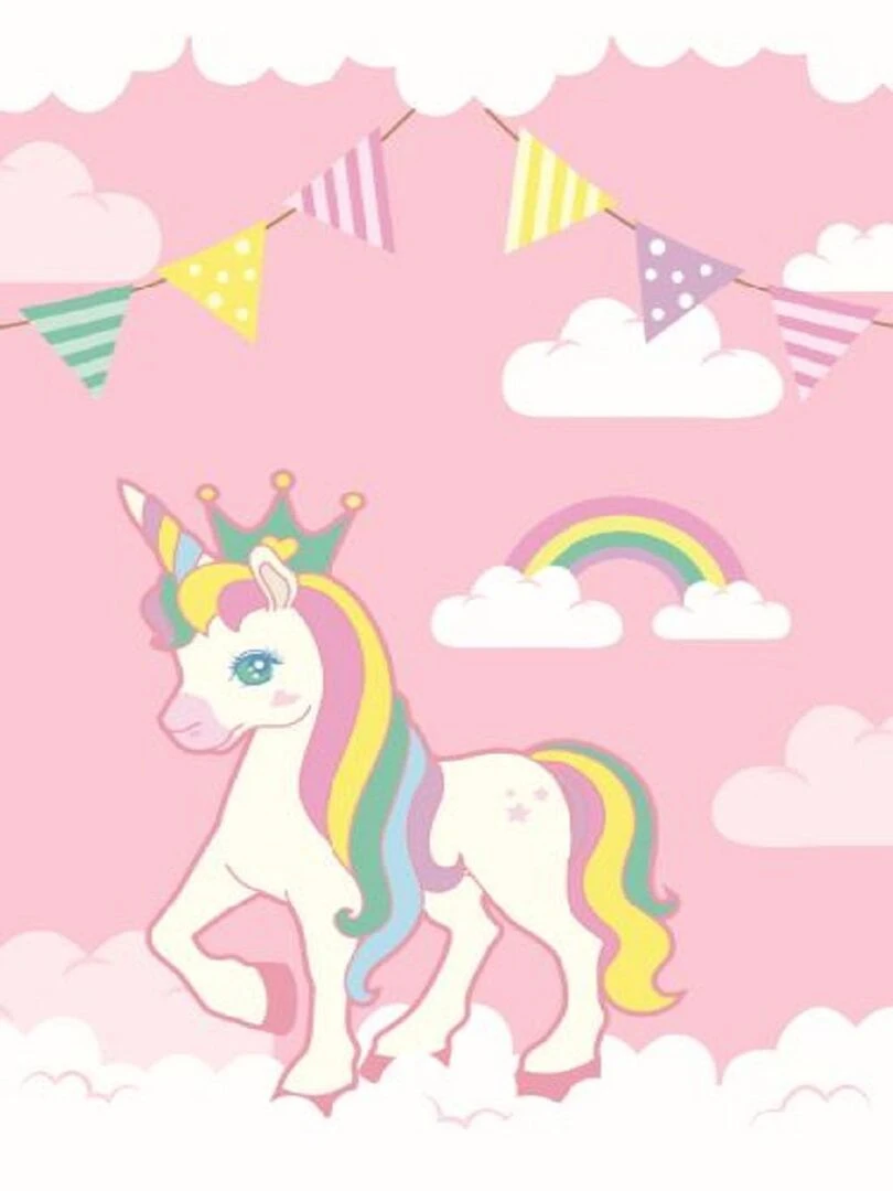 Tapis Enfant Licorne Rose
