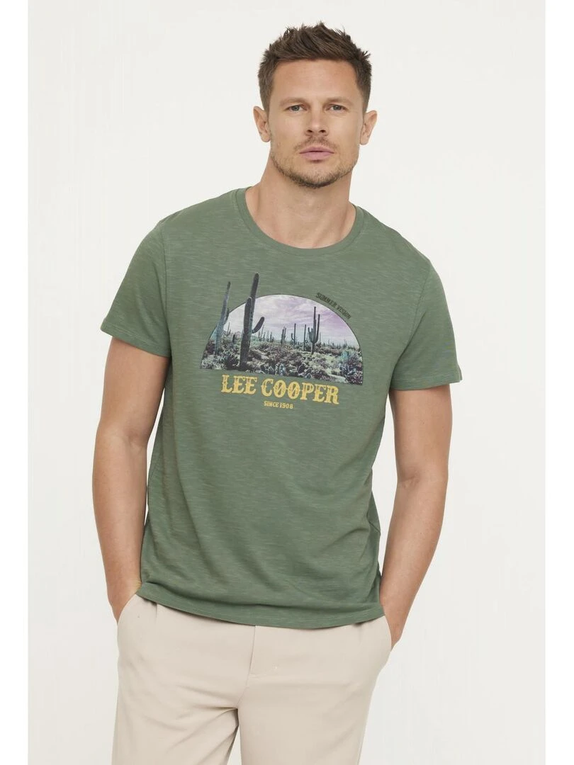Lee Cooper T shirt manches courtes coton regular ACARI Kaki