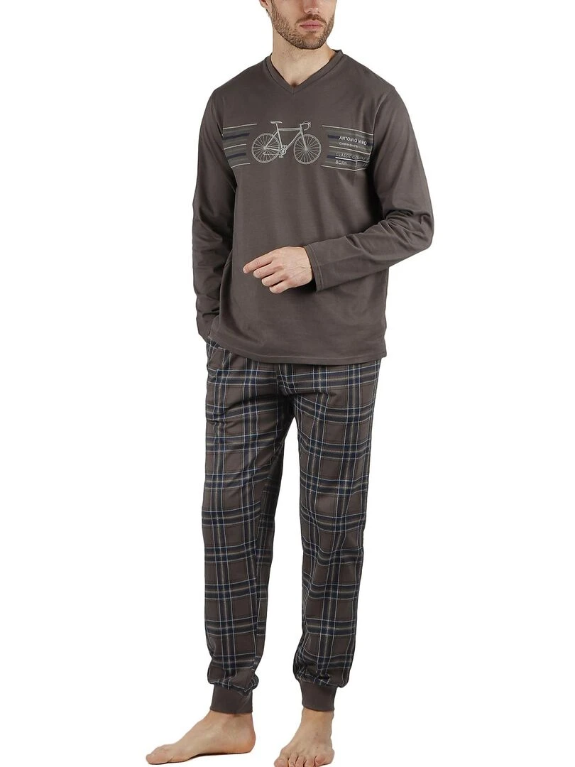 Pyjama pantalon et haut Velo Antonio Miro Gris