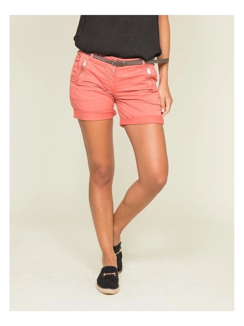 Short chino XORA Orange corail