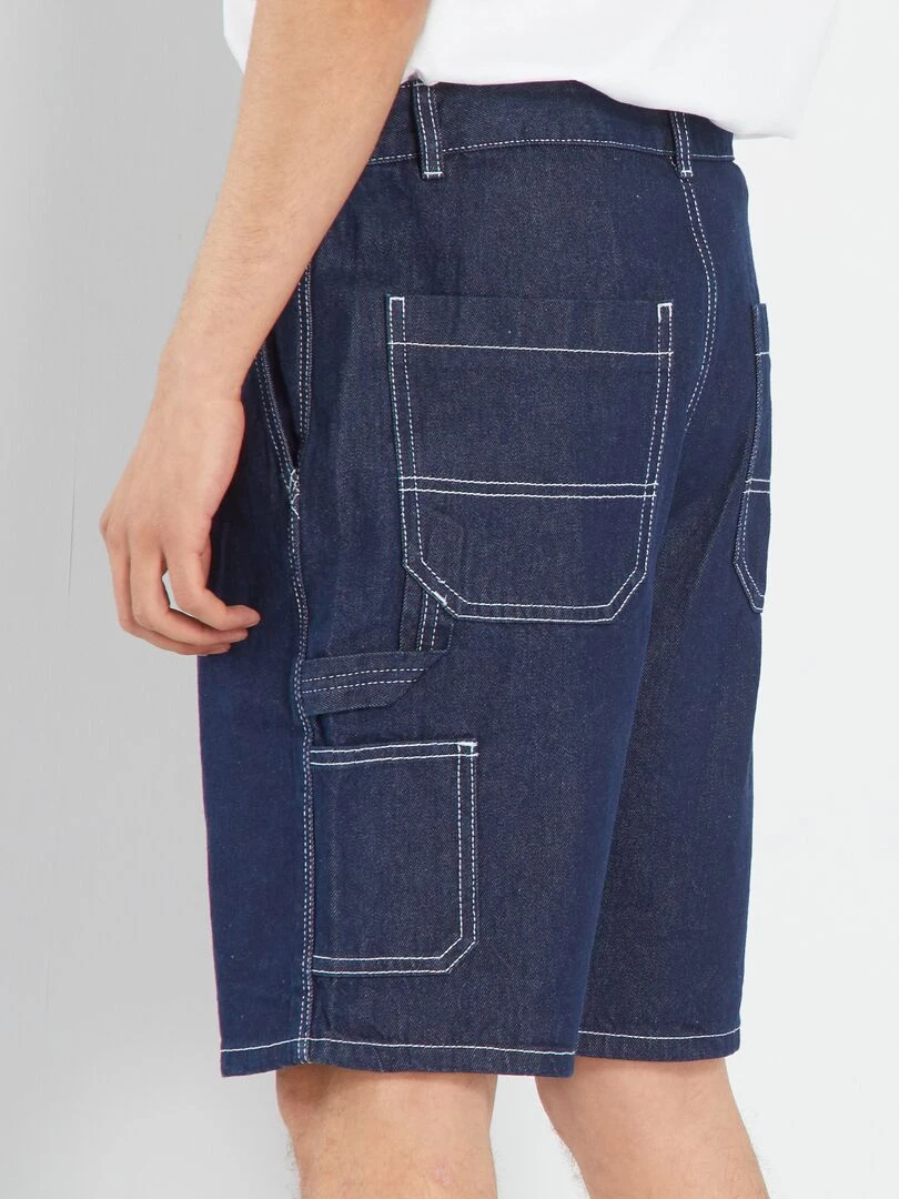 Bermuda en jean   Marine