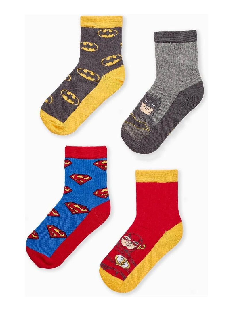 Pack 4 Paires de Chaussettes pour Garçon 'DC Heroes' LICENSE Multicolore