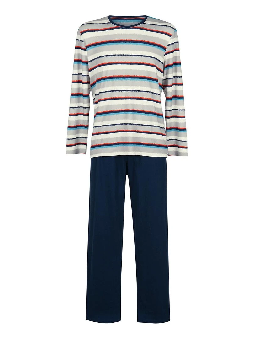 Pyjama pantalon top manches longues Mars   Gris