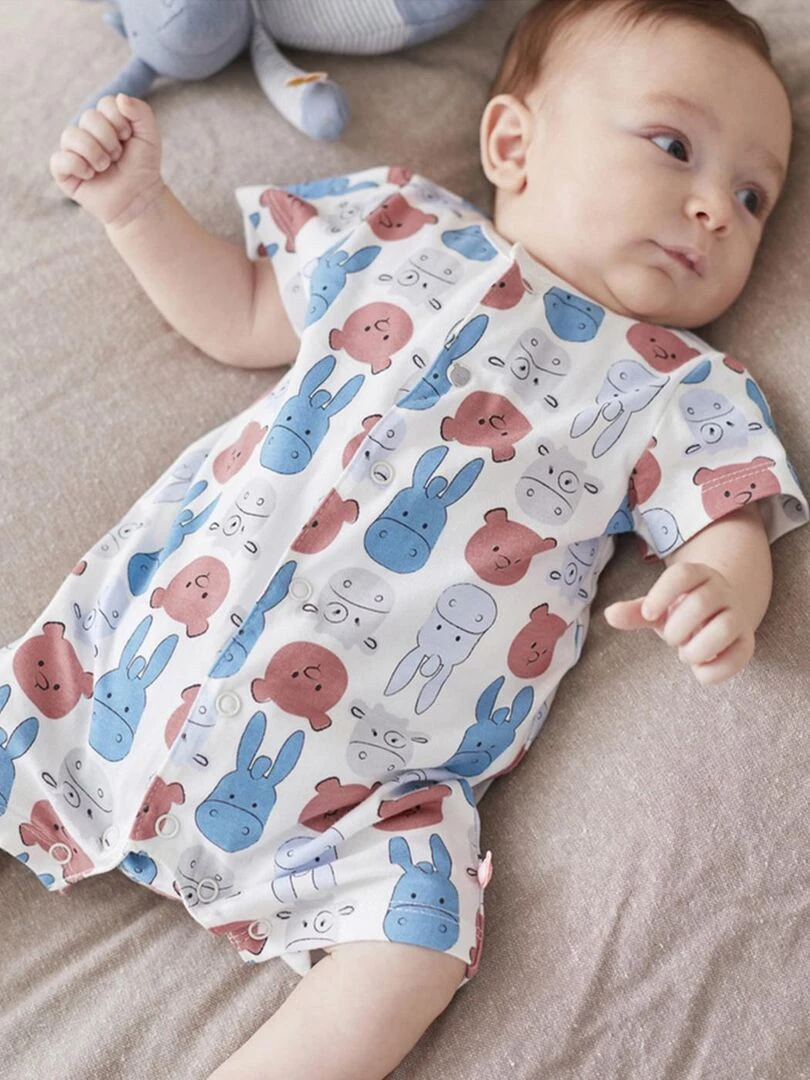 Set de 2 combishorts en coton   Noukie's   Bleu