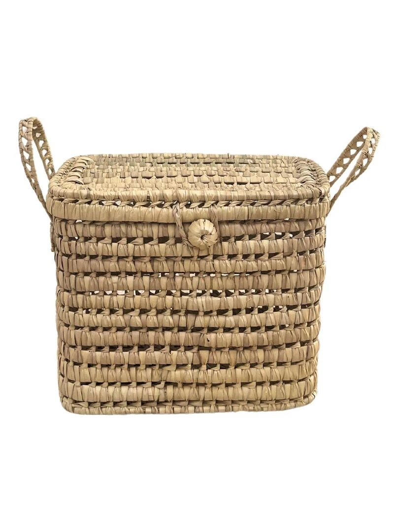 Malle de rangement feuille de palmier Beige clair