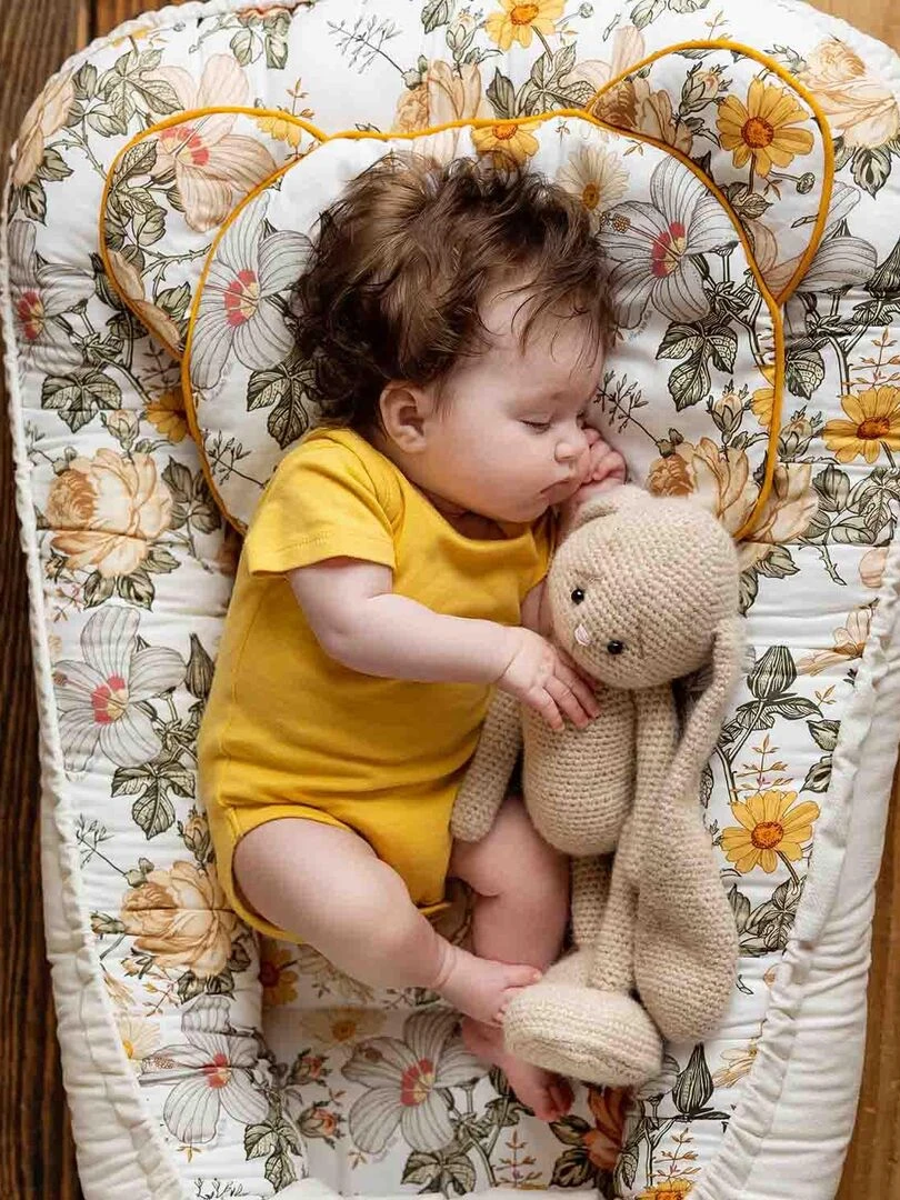 Cocon bébé matelassé nid réducteur de lit Néo Vintage Multicolore