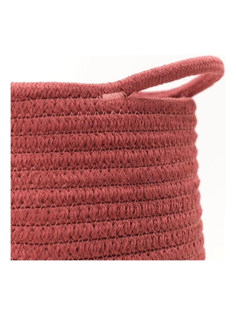 Panier long tressé 'LA FACTORY' 'TODAY' Rouge brique