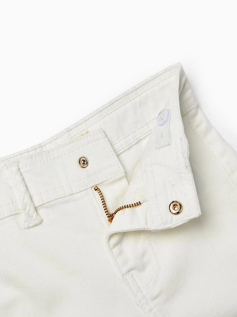 Pantalon en Sergé de Coton Fille 'Wide Leg'  JAIPUR   Blanc