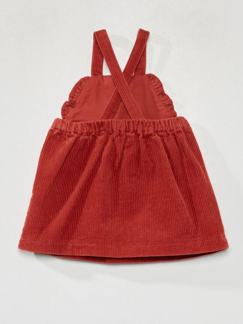 Robe en velours côtelé Rouge