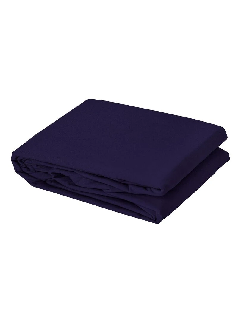 Housse de couette en percale de coton Bleu marine
