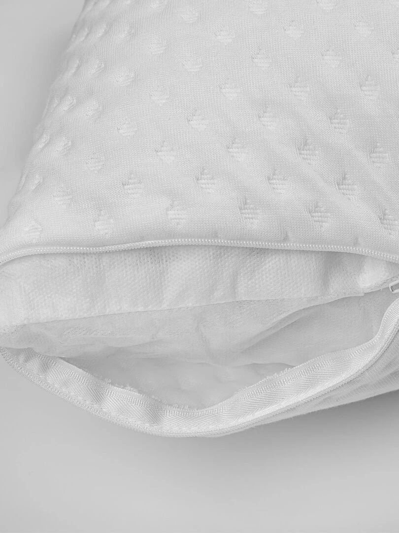 Oreiller à flocons et mémoire de forme   Blanc