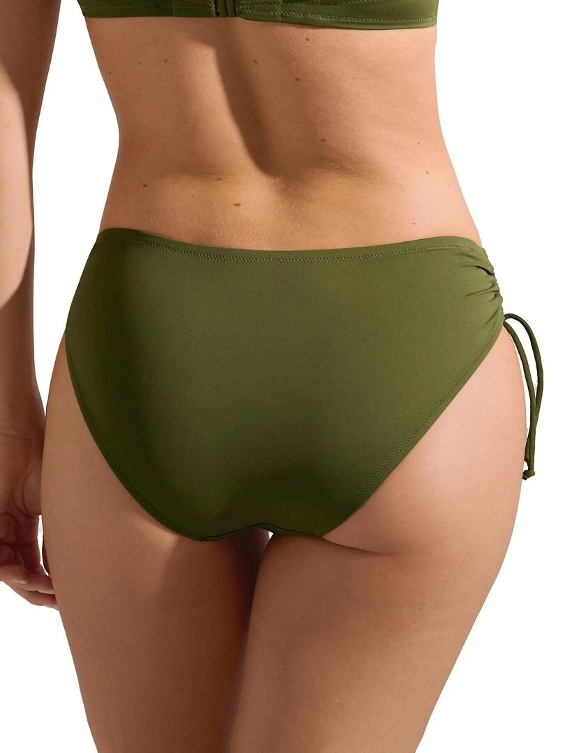 Bas maillot slip de bain taille haute côtés réglables Union Island Vert
