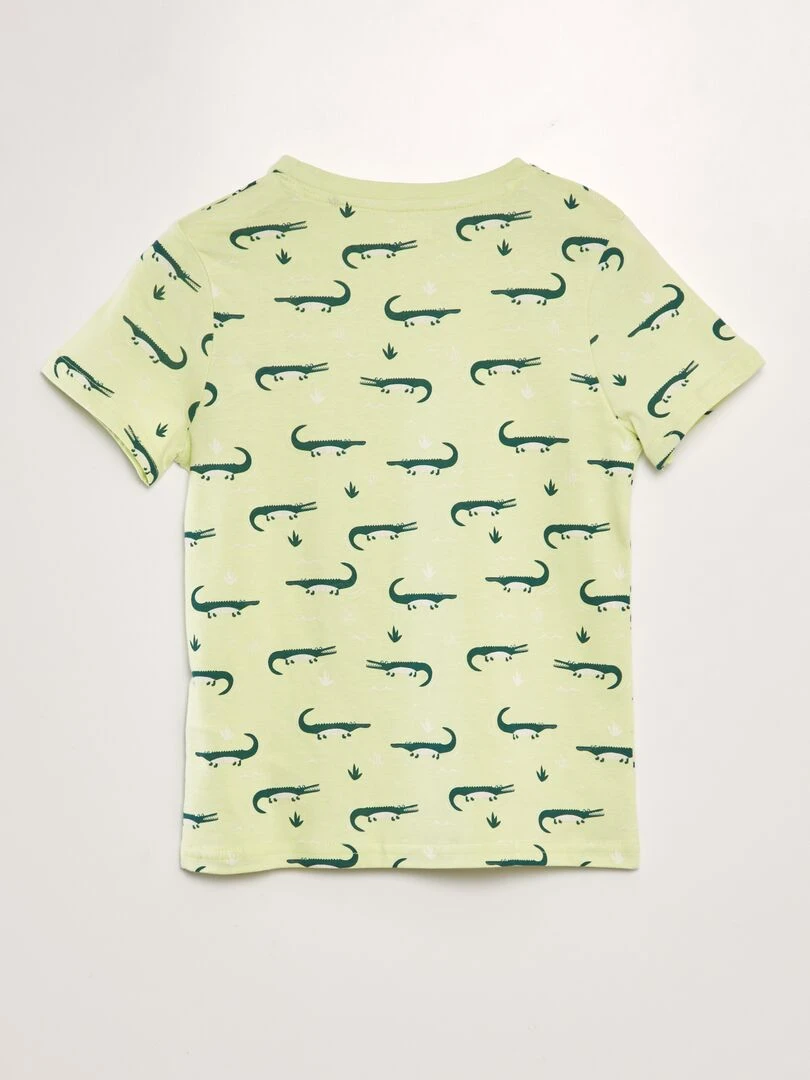 T shirt imprimé à manches courtes   Vert pâle
