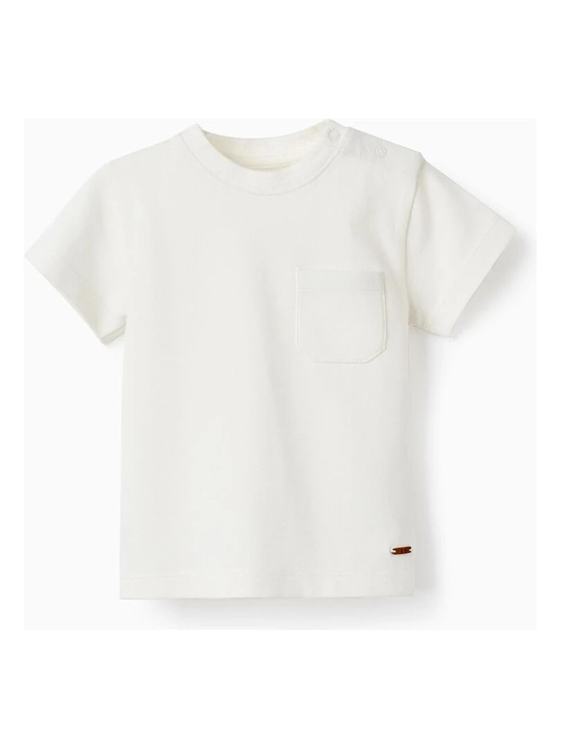 T shirt à manches courtes en piqué pour bébé garçon manches courtes MATISSE Blanc