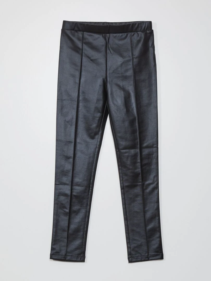 Legging long brillant noir