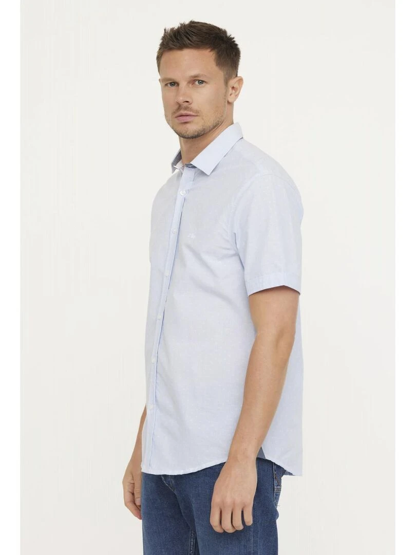 Lee Cooper Chemise manches courtes coton regular DINAMO Bleu gris