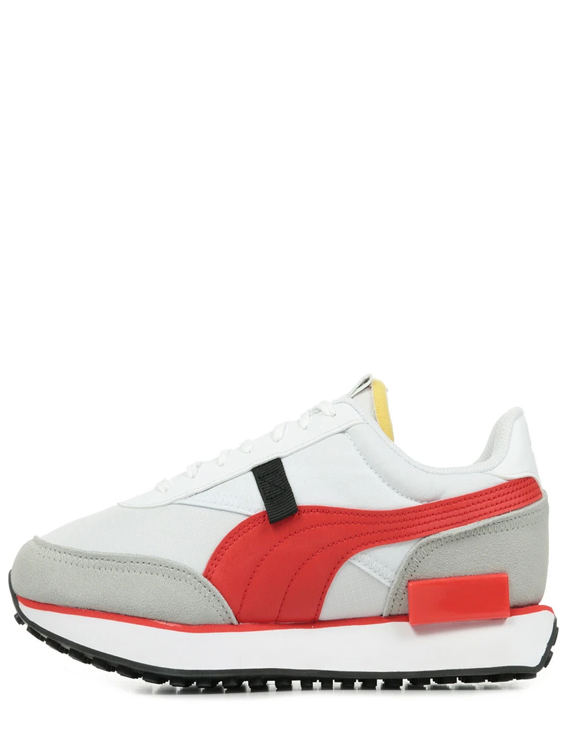 Baskets Future Rider Play On   Blanc Rouge Gris