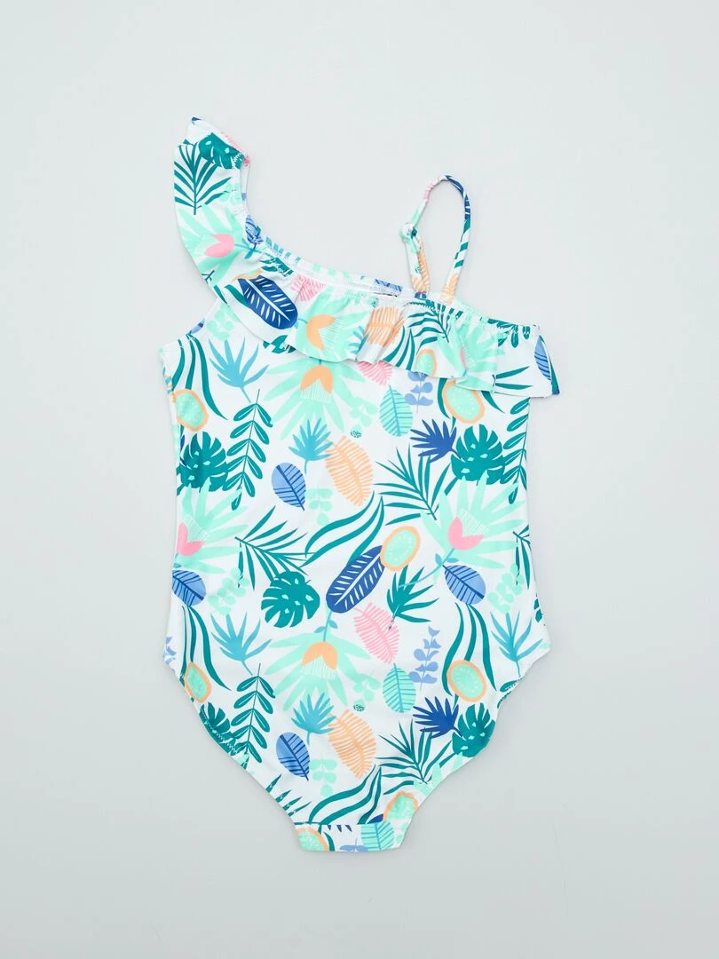Maillot de bain asymétrique 1 pièce Vert