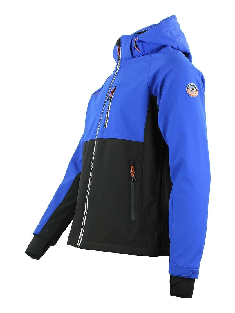 Blouson softshell homme CAMETIS   PEAK MOUNTAIN   Bleu Noir