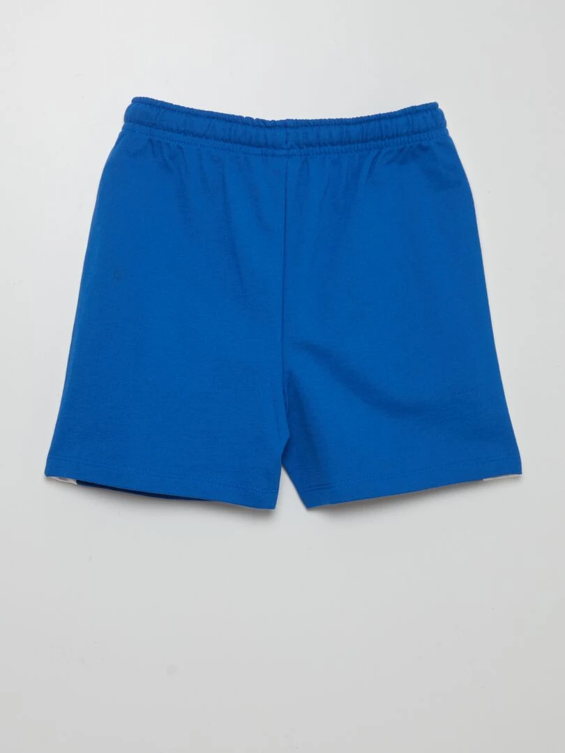 Short 'Sonic' avec bandes   bleu