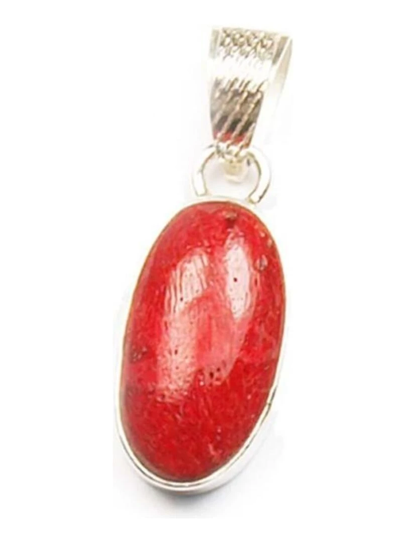 Pendentif oval en argent et gorgone Bijoucolor Rouge