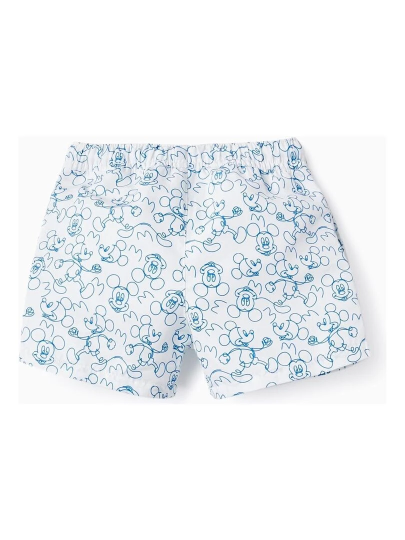Short De Bain Upf80 Pour Bébé Garçon 'Mickey' Blanc