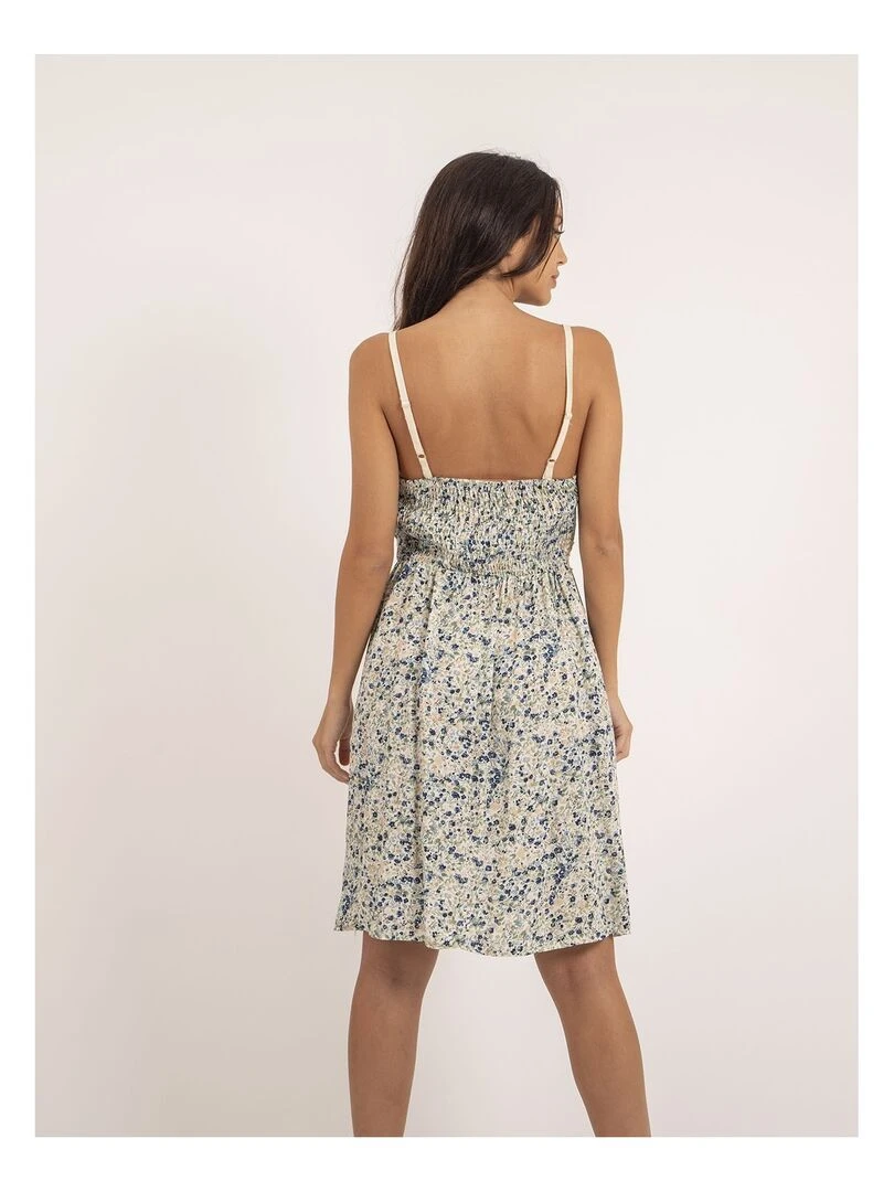 Robe courte motifs IBASS Bleu