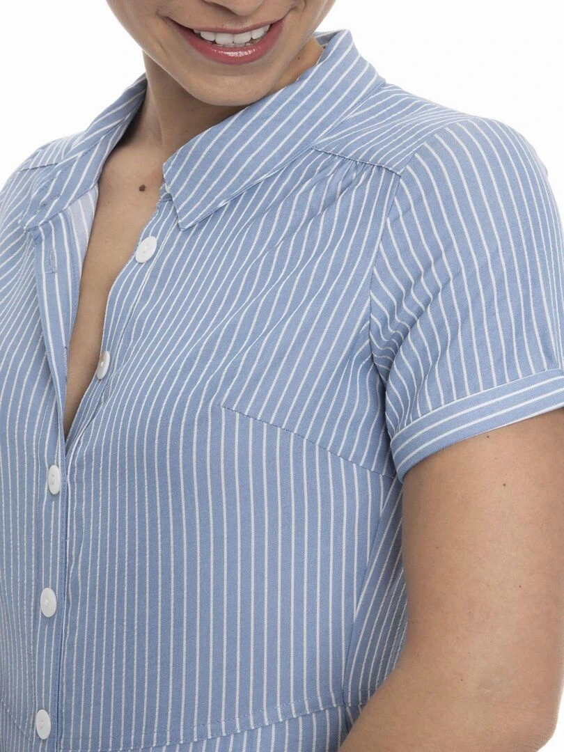 Robe polo REGANE   Gérard Pasquier   Bleu Blanc