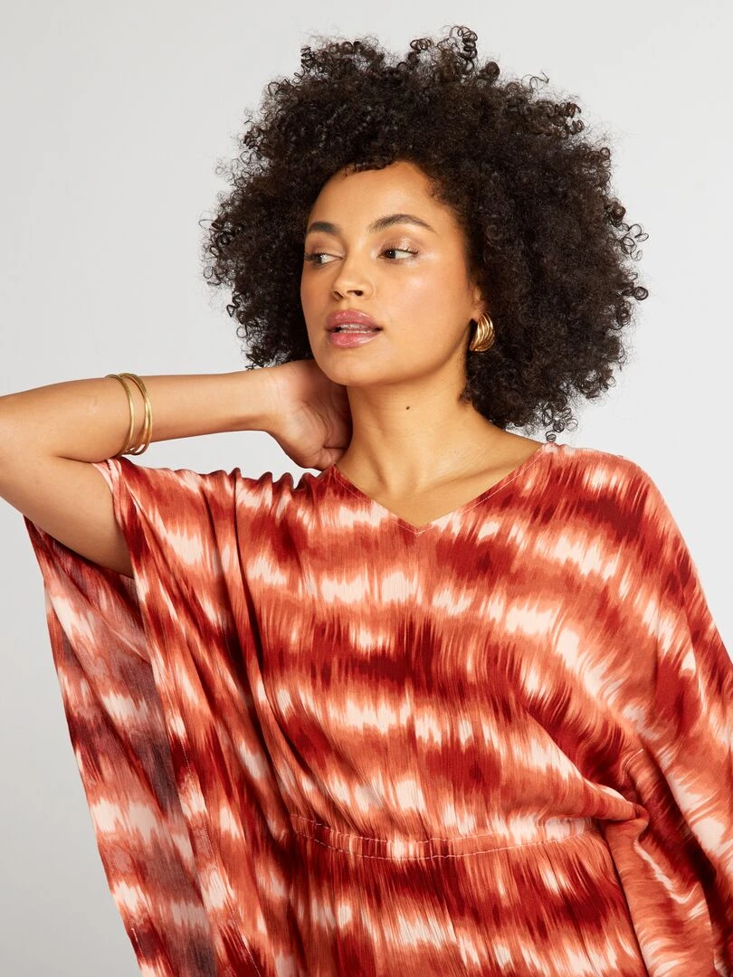 Blouse avec manches papillon   Orange