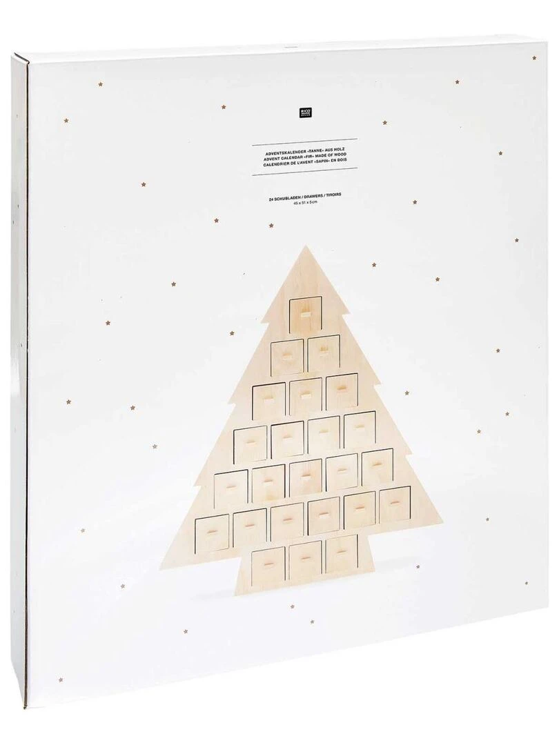Calendrier de l Avent bois Sapin   N/A