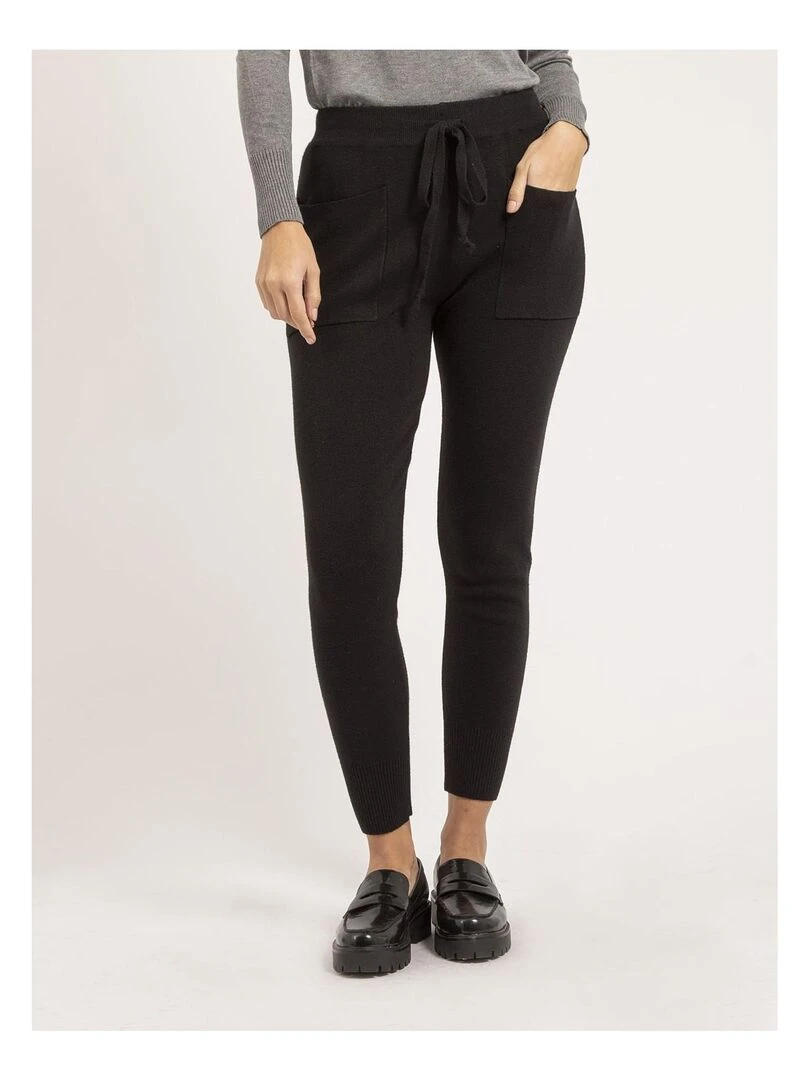 Pantalon jogging en maille ELSA Noir