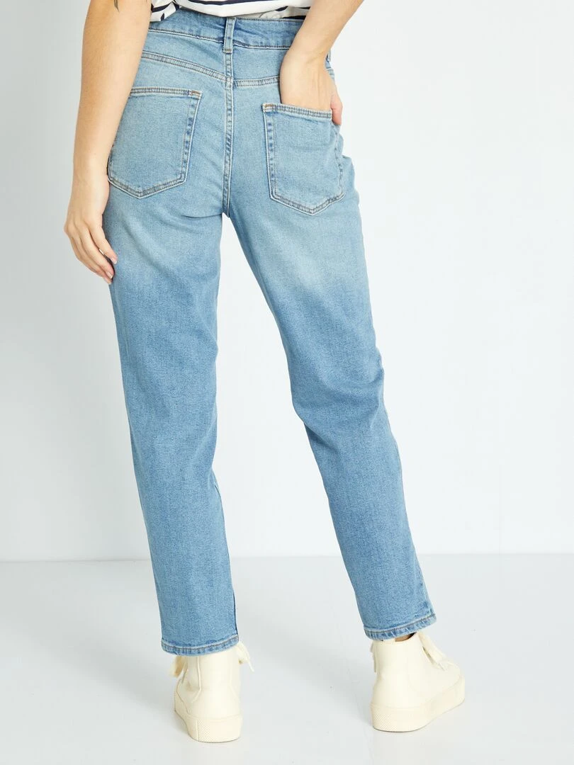 Jean mom à taille très haute   L30   Triple stone