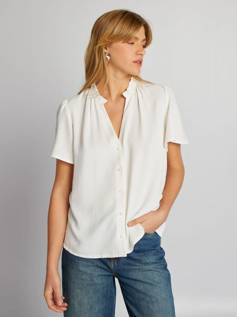 Blouse fluide   Ecru